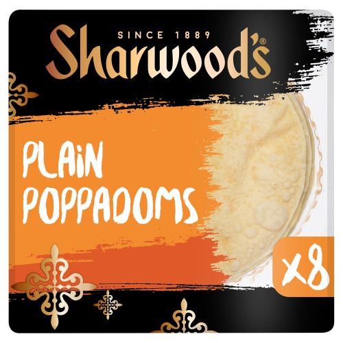Sharwoods 8 Plain Poppadoms