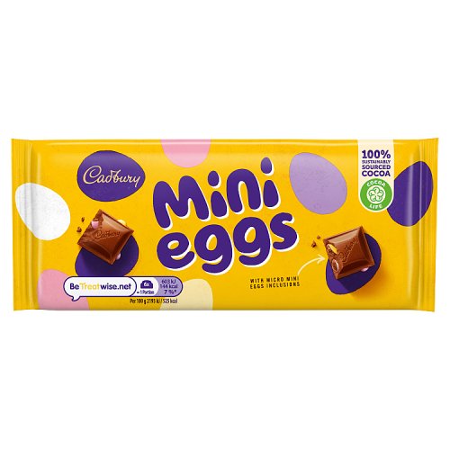 Cadbury Mini Eggs Block 110g (CONFECTIONERY)