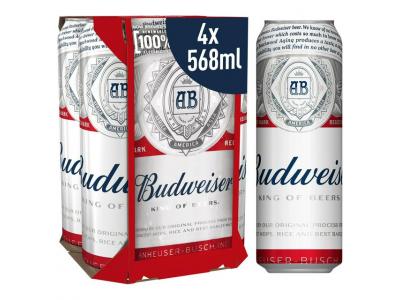 Budweiser 4x568ml (ALCOHOL)