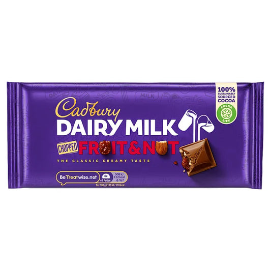 Cadbury Dairy Milk Chopped Fruit & Nut Block 95g