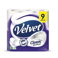 Velvet Classic 9 Toilet Rolls (HOUSEHOLD)