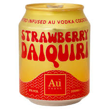 AU Vodka Strawberry Daiquiri Cocktail Can 200ml (ALCOHOL)