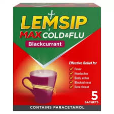Lemsip Max Cold & Flu Blackcurrant 5 Sachets