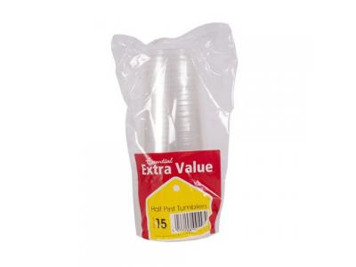 20 Half Pint Plastic Tumblers