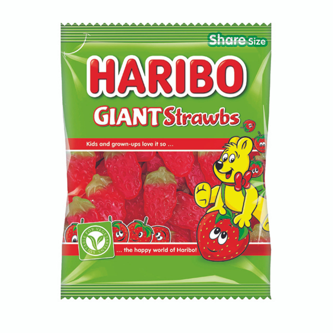 Haribo Giant Strawbs 140g (SHAREBAG)