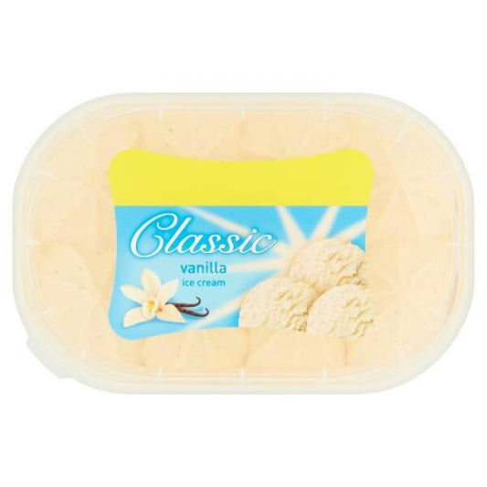 Classic Vanilla Ice Cream Tub 900ml (FROZEN)