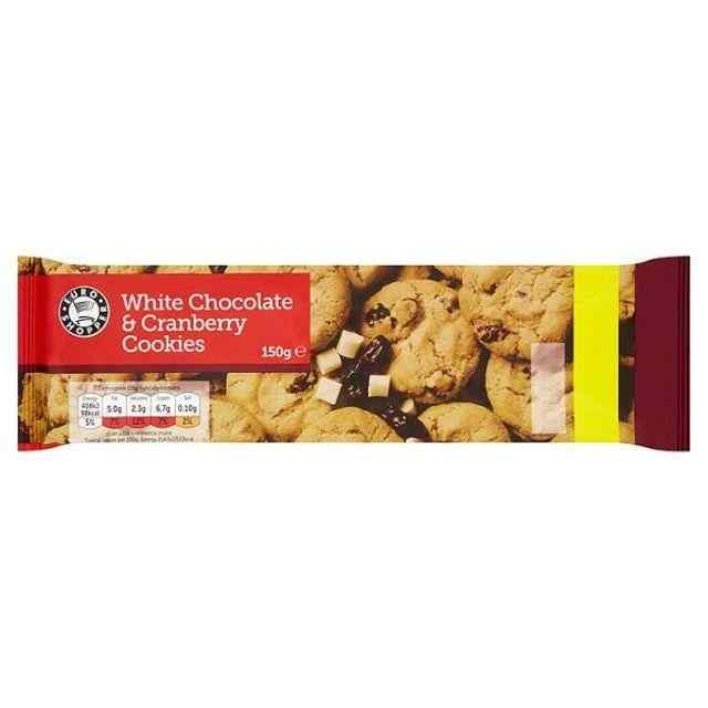 Euro Shopper White Chocolate & Cranberry Cookies 150g