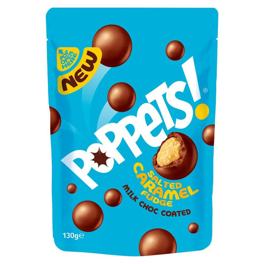 Poppets Salted Caramel Fudge 95g (SHAREBAG)