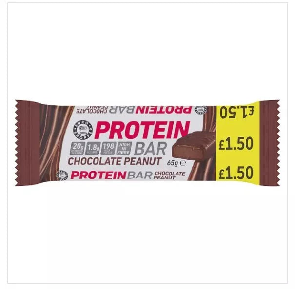 Euro Shopper Chocolate Peanut Protein Bar 65g
