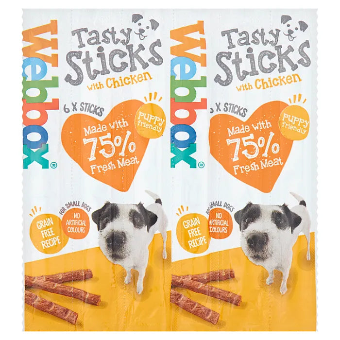 Webbox Tasty Sticks with Chicken 6 Pack